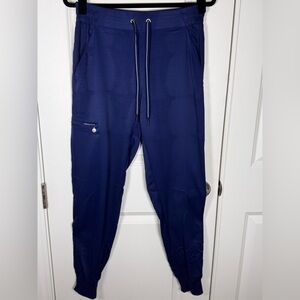 NWT Healing Hands Tate Jogger Scrub Pants Navy Stretch Cargo Jaquard Nurse Small